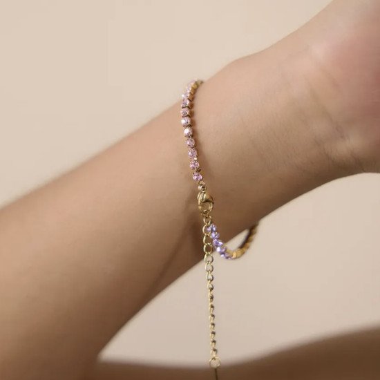 Pulseira Aquarela - Banhado a ouro 18K
