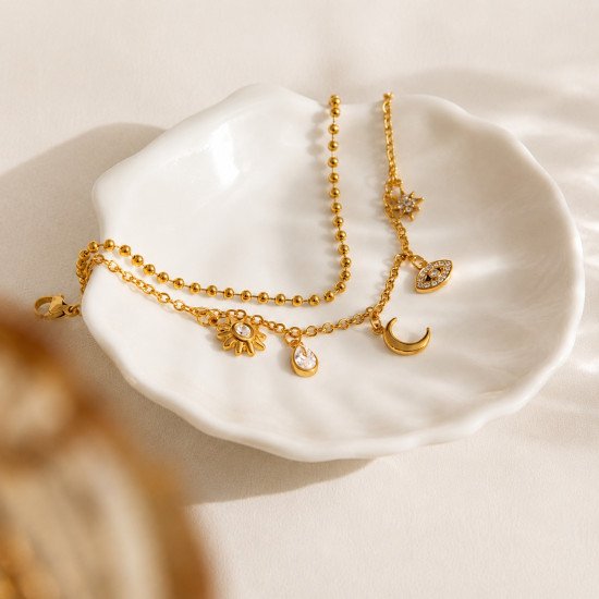 Pulseira Celeste - Banhada a Ouro de 18K Pulseira Celeste - Banhada a Ouro de 18K
