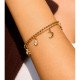 Pulseira Celeste - Banhada a Ouro de 18K