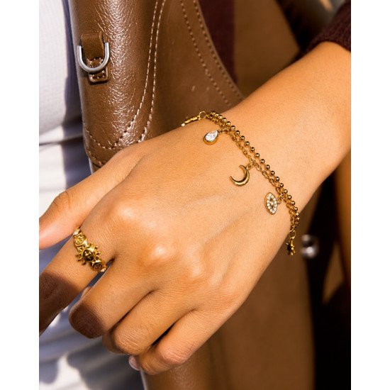 Pulseira Celeste - Banhada a Ouro de 18K