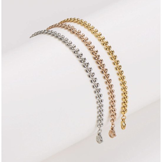 Pulseira Trio Bela - Banhado a ouro de 18K