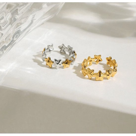Anel Stella – Banhado a Ouro 18K