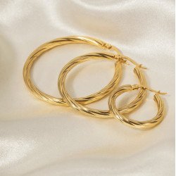 Brinco Argola Áurea – Banhado a Ouro 18K