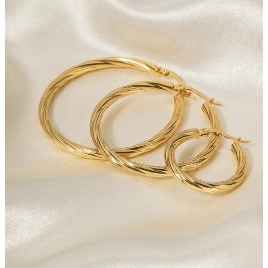 Brinco Argola Áurea – Banhado a Ouro 18K