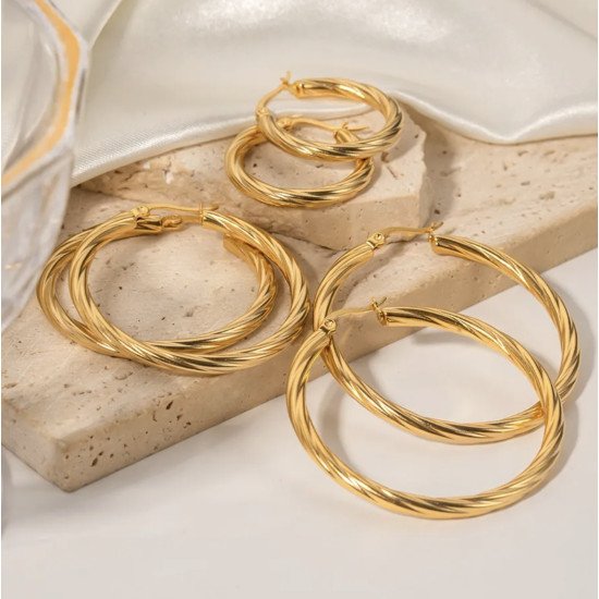 Brinco Argola Áurea – Banhado a Ouro 18K