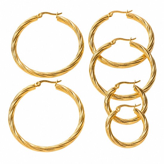 Brinco Argola Áurea – Banhado a Ouro 18K