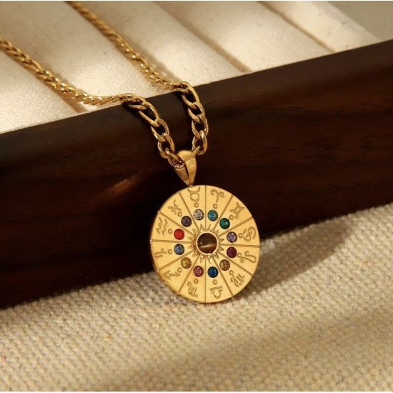 Colar Zodíaco Nuvia – Banhado a Ouro 18K