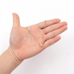 Colar Selune (com letra e zircónias)